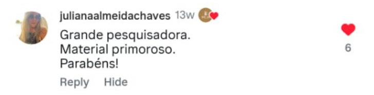 Depoimento real recebido sobre o material Mais Cabelo Mais Saúde